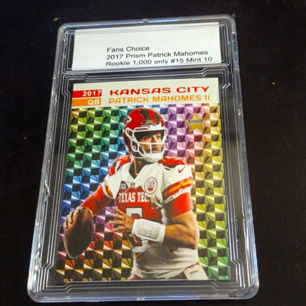 2017 Prism Patrick Mahomes Rookie Limited Edition Mint 10 ACEO 1,000 made
